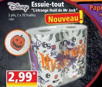 essuie-tout "l'étrange noël de mr jack" disney