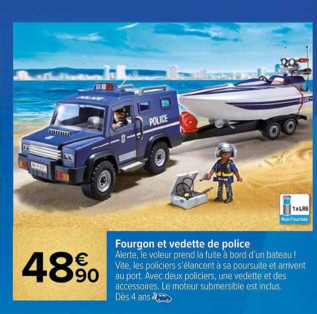 fourgon et vedette de police