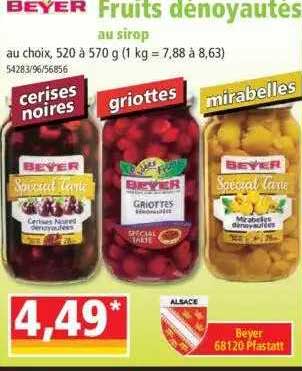 Fruits Dénoyautés Au Sirop Beyer