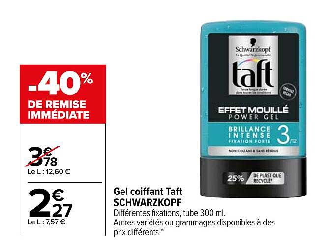 gel coiffant taft schwarzkopf