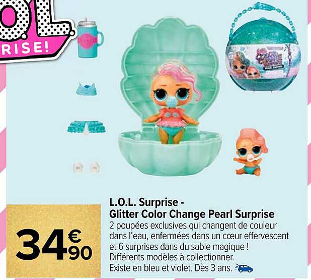 l.o.l. surprise - glitter color change pearl surprise
