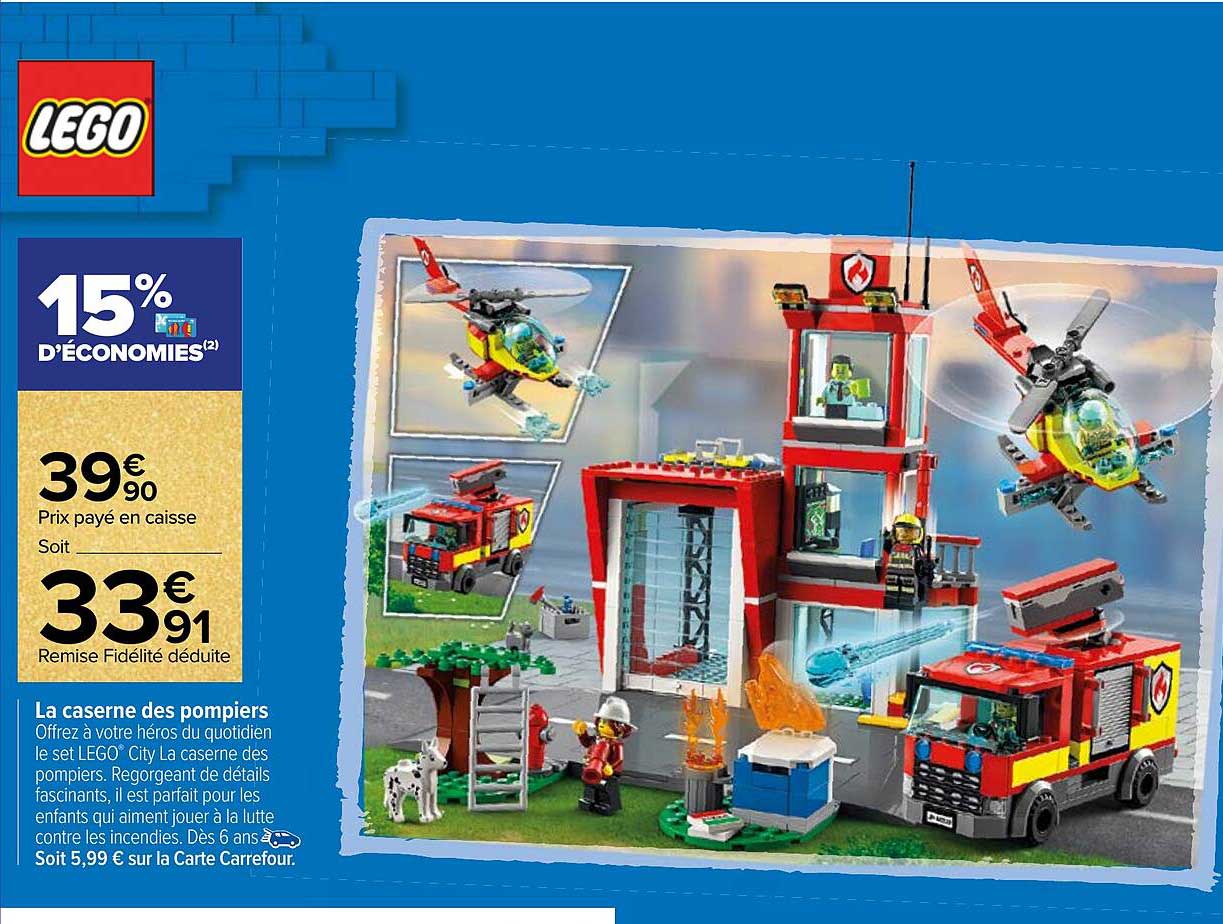 la caserne des pompiers lego