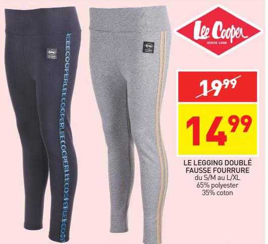le legging doublé fausse fourrure lee cooper