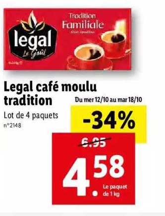 Légal Café Moulu Tradition
