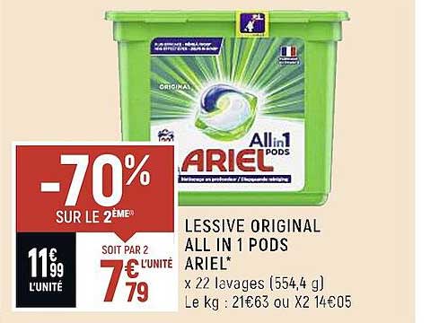 lessive original all in 1 pods ariel