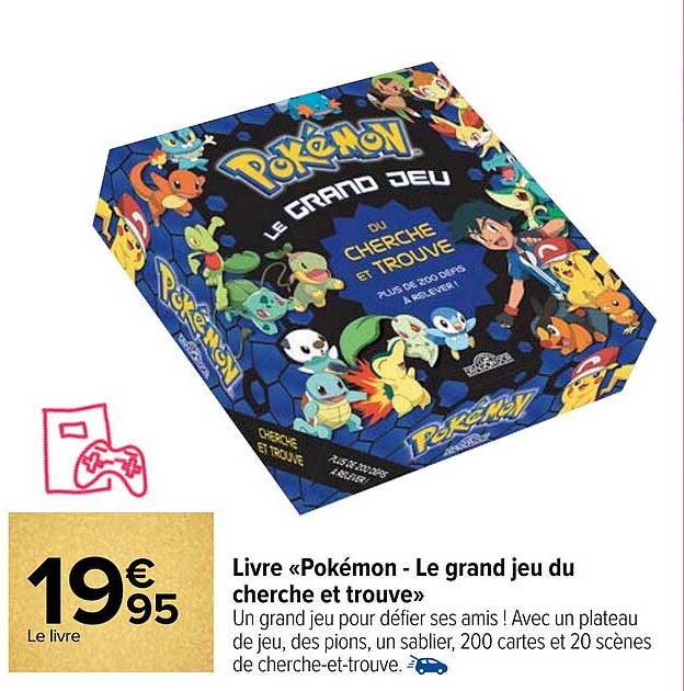 livre «pokémon - le grand jeu du cherche et trouve»