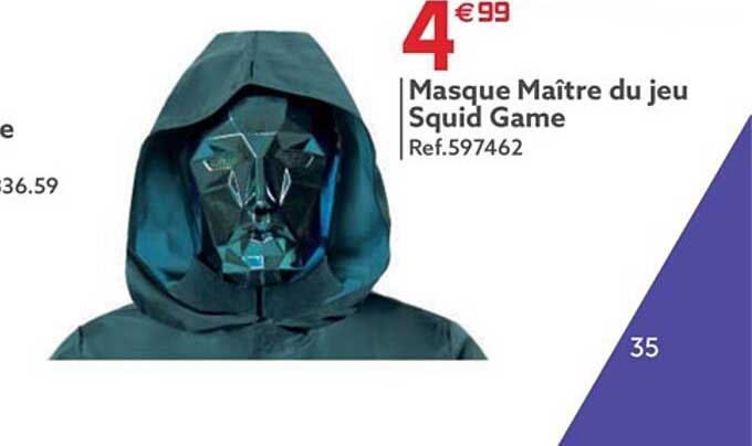 masque maître du jeu squid game