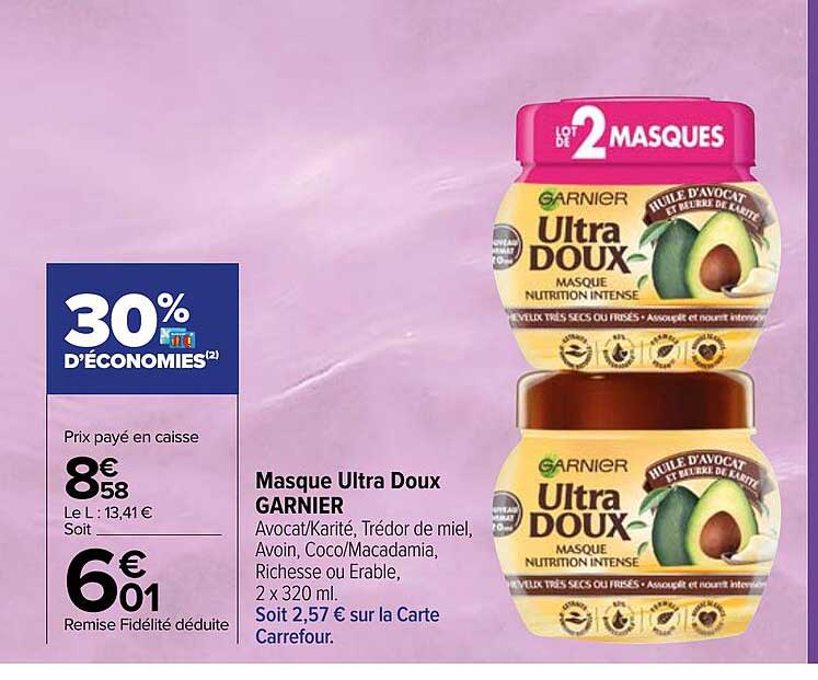 Masque Ultra Doux Garnier