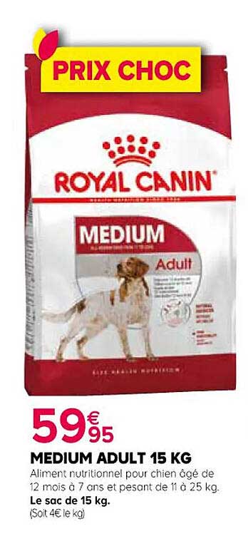 medium adult 15 kg royal canin