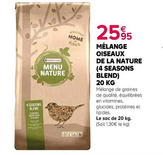 mélange oiseaux de la nature (4 seasons blend) 20 kg