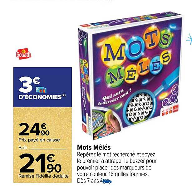 mots mêlés goliath