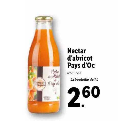 nectar d'abricot pays d'oc