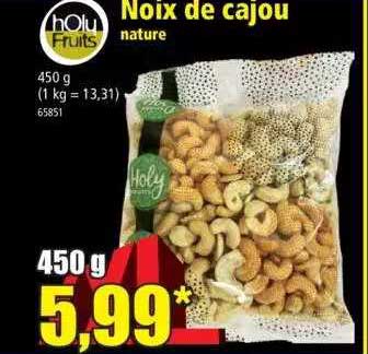noix de cajou nature holy fruits