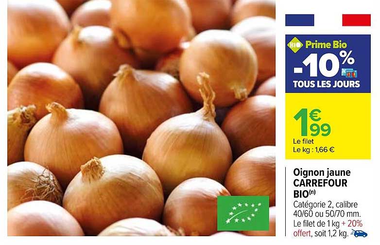 Oignon Jaune Carrefour Bio