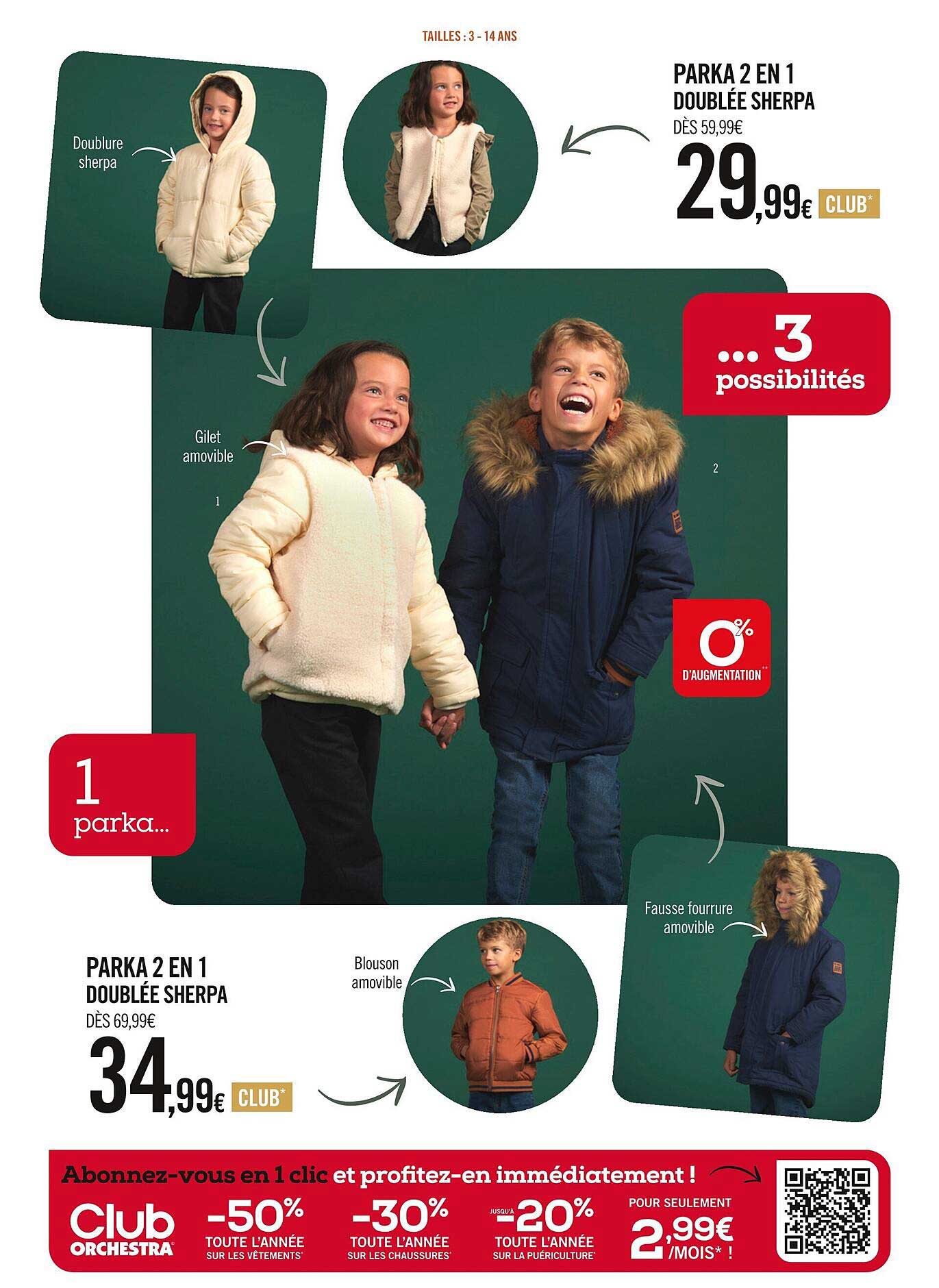 parka 2 en 1 doublée sherpa