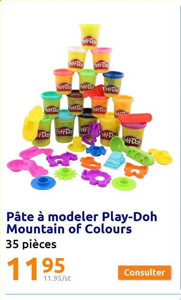 pâte à modeler play-doh mountain of colours