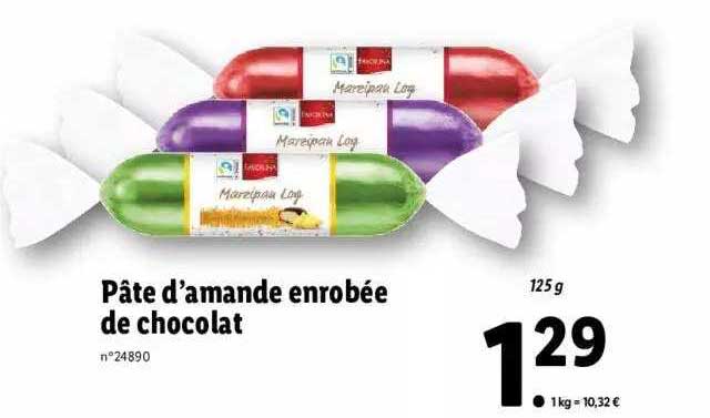 Pâte D'amande Enrobée De Chocolat