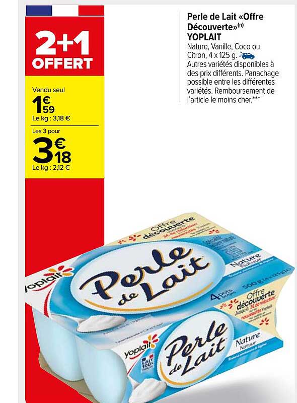 Perle De Lait «offre Découverte» Yoplait