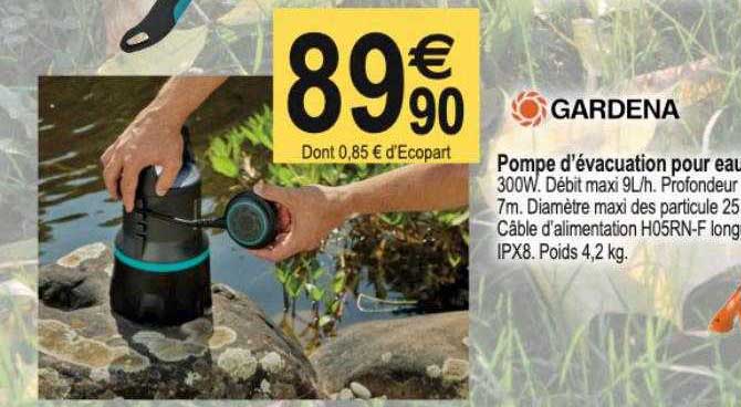 pompe d'évacuation pour eau gardena