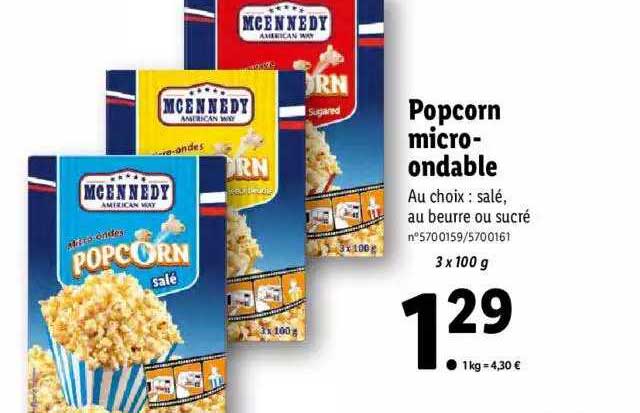 popcorn micro-ondable m cennedy