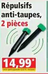 répulsifs anti-taupes, 2 pièces