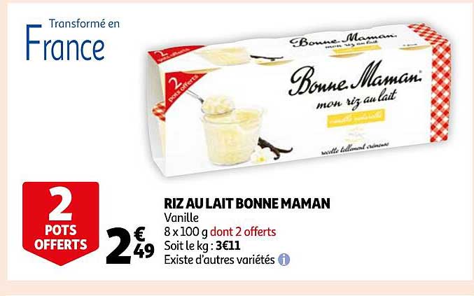 riz au lait bonne maman