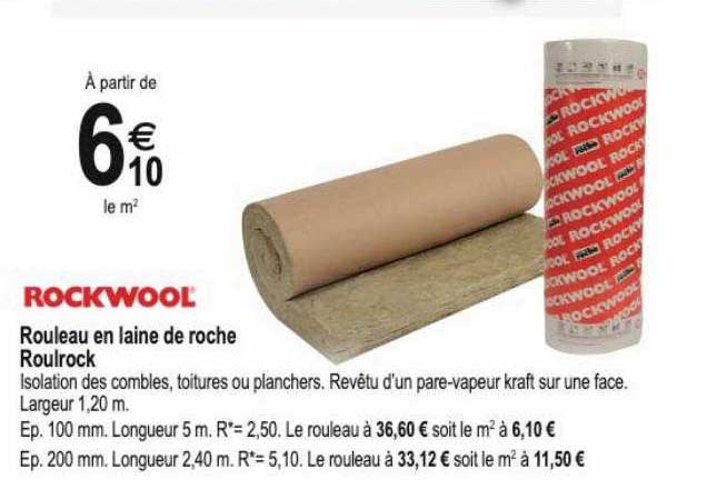 rouleau en laine de roche roulrock rockwool