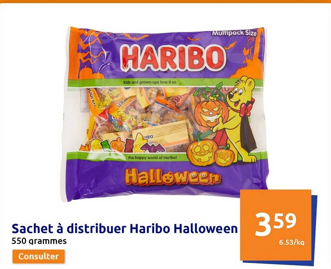 sachet à distribuer haribo halloween