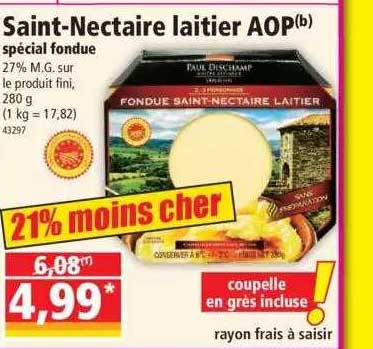 saint-nectaire laitier aop spécial fondue