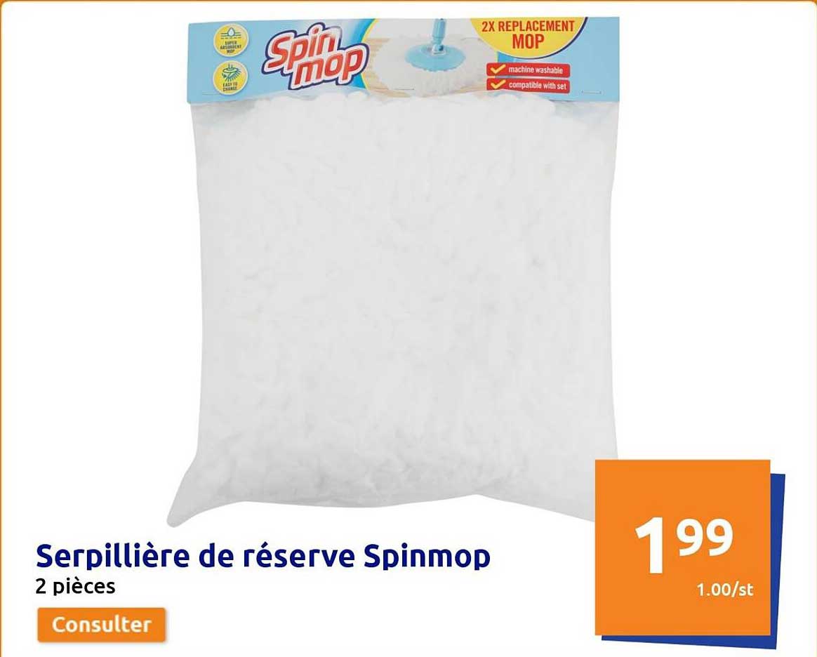 serpillière de réserve spinmop