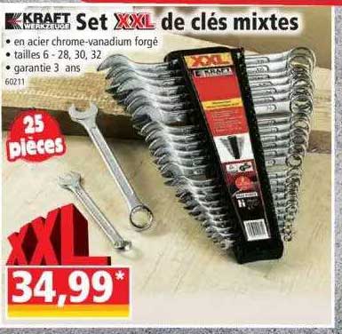 set xxl de clés mixtes kraft werkzeuge