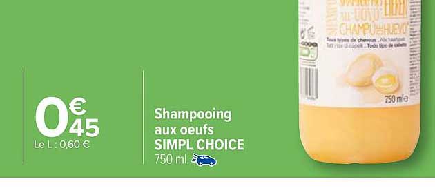 shampooing aux oeufs simpl choice