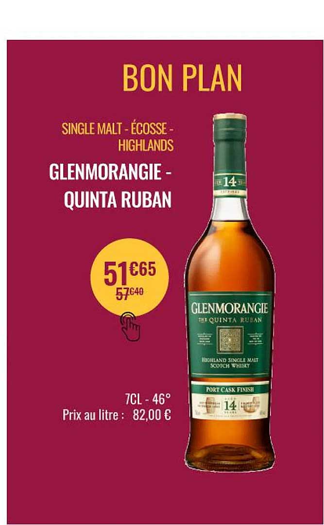 single malt - écosse - highlands glenmorangie - quinta ruban