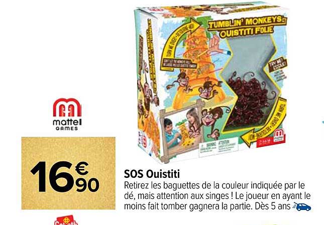 sos ouistiti mattel games
