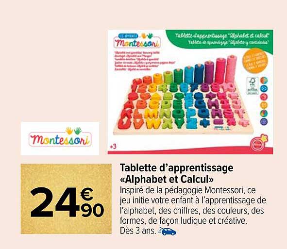tablette d'apprentissage «alphabet et calcul»
