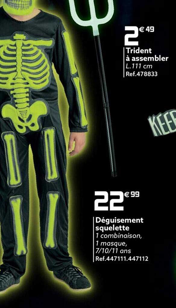 Trident à Assembler, Déguisement Squelette