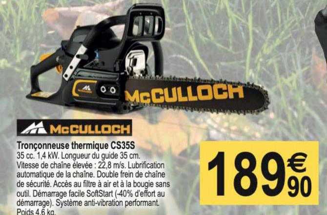 tronçonneuse thermique cs35s mc culloch