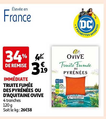 truite fumée des pyrénées ou d'aquitaine ovive