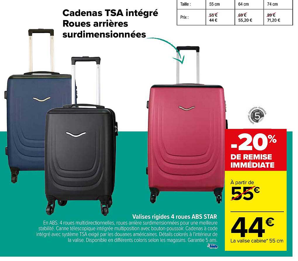valises rigides 4 roues abs stars