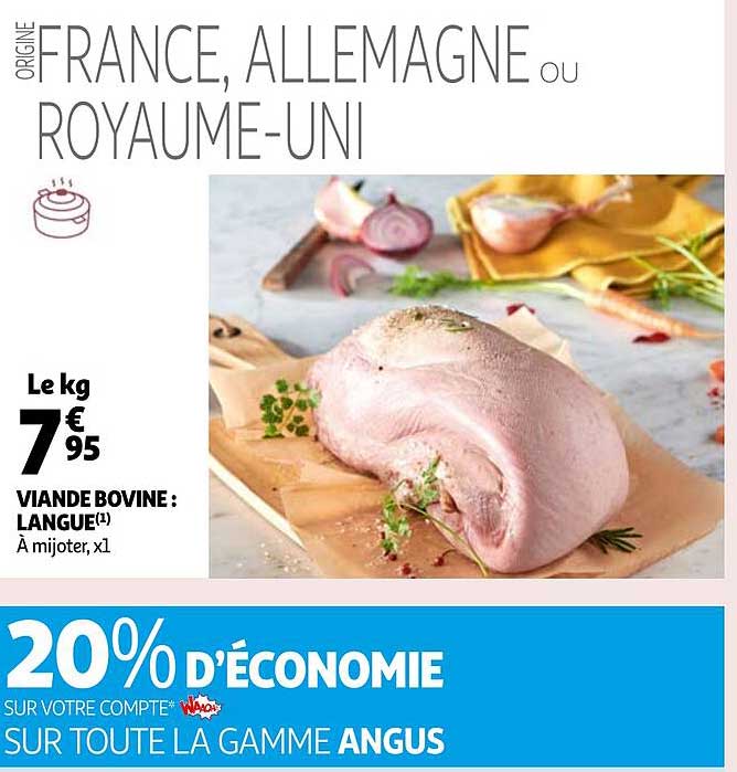 Viande Bovine : Langue