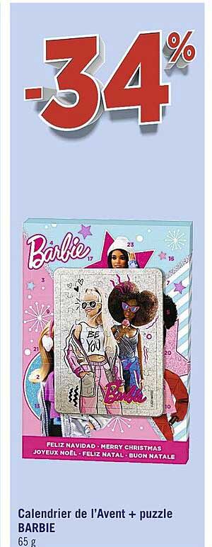 calendrier de l'avent + puzzle barbie