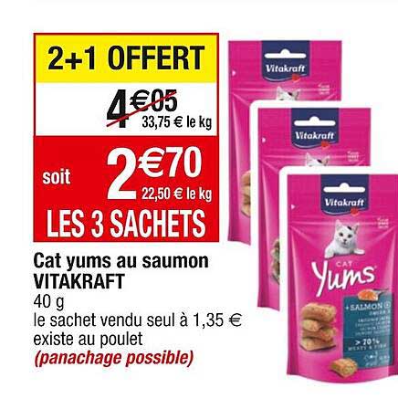 cat yums au saumon vitakraft