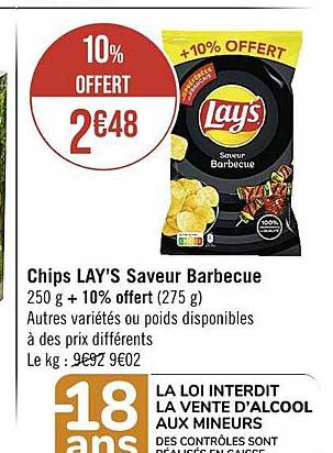 Chips Lay's Saveur Barbecue