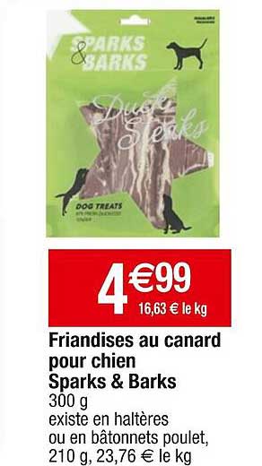 Friandises Au Canard Pour Chien Sparks & Barks
