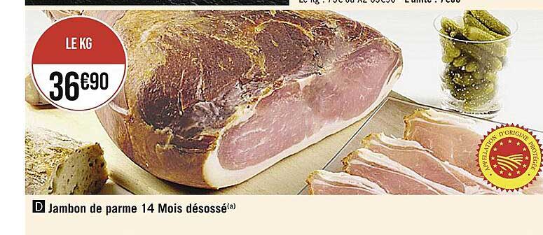 Jambon De Parme 14 Mois Désossé