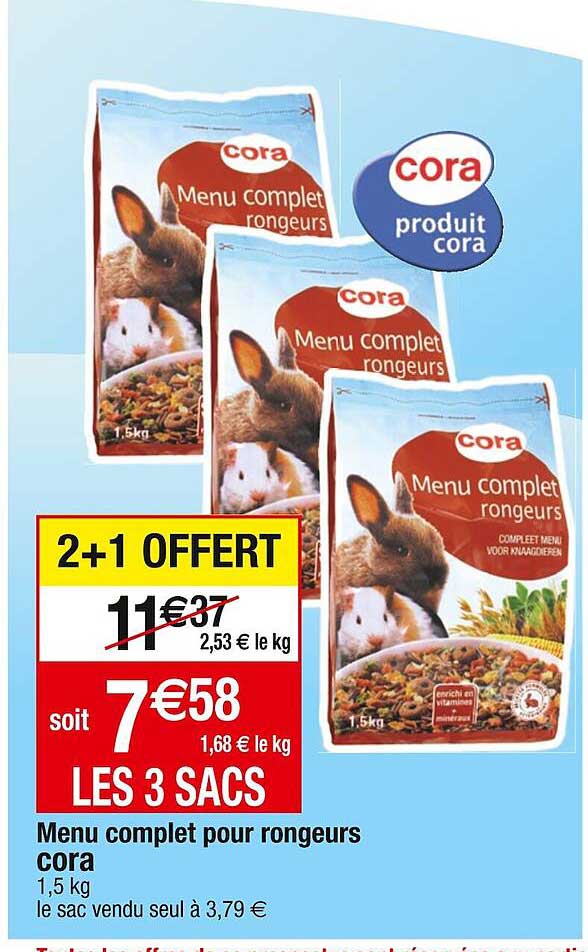 menu complet pour rongeurs cora