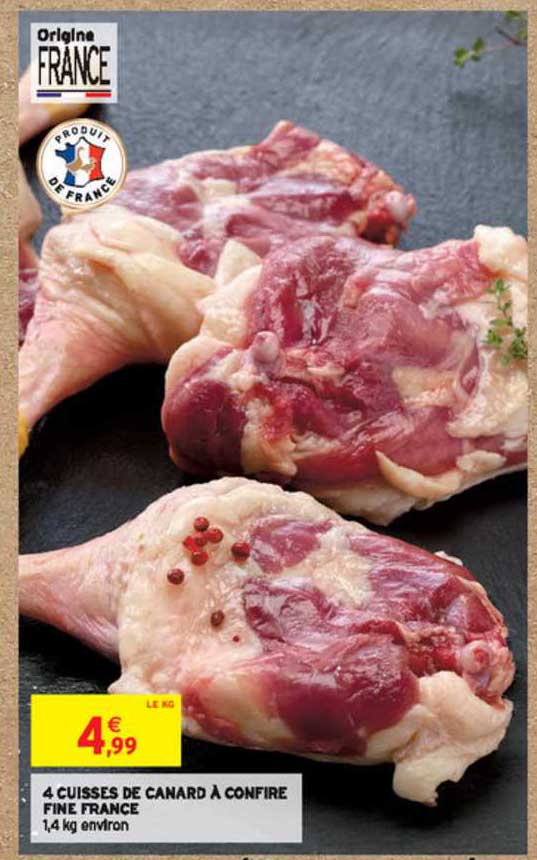 4 cuisses de canard à confire fine france