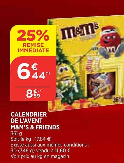 calendrier de l'avent m&m's & friends