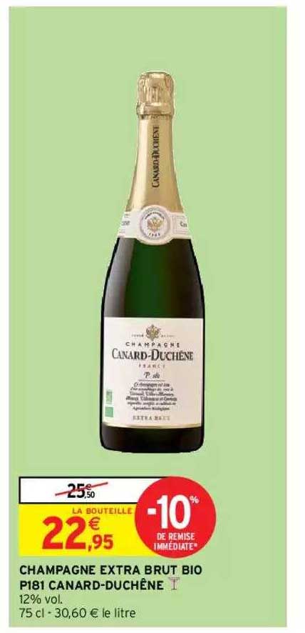 Champagne Extra Brut Bio P181 Canard-duchêne