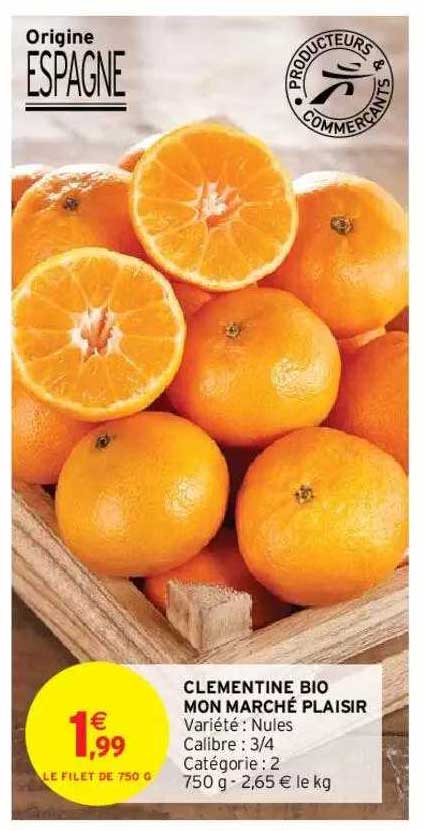 clémentine bio mon marché plaisir